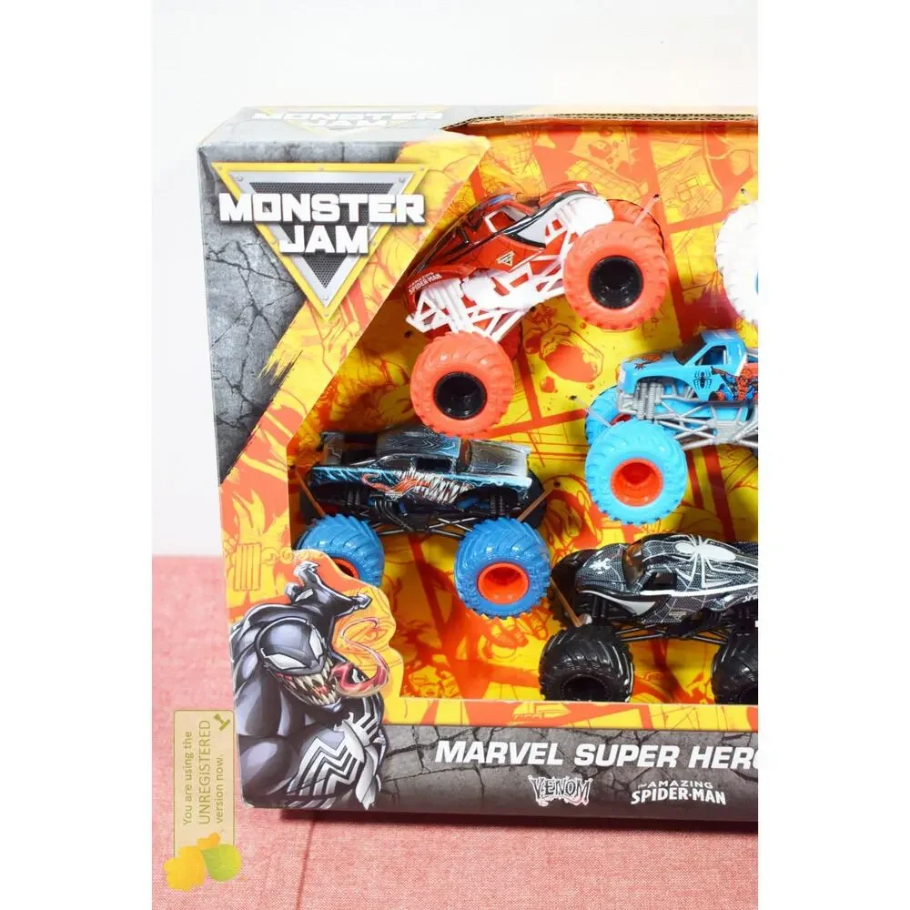 Monster Jam Marvel Super Heroes Amazing Spider-Man 5-Pack Monster Trucks